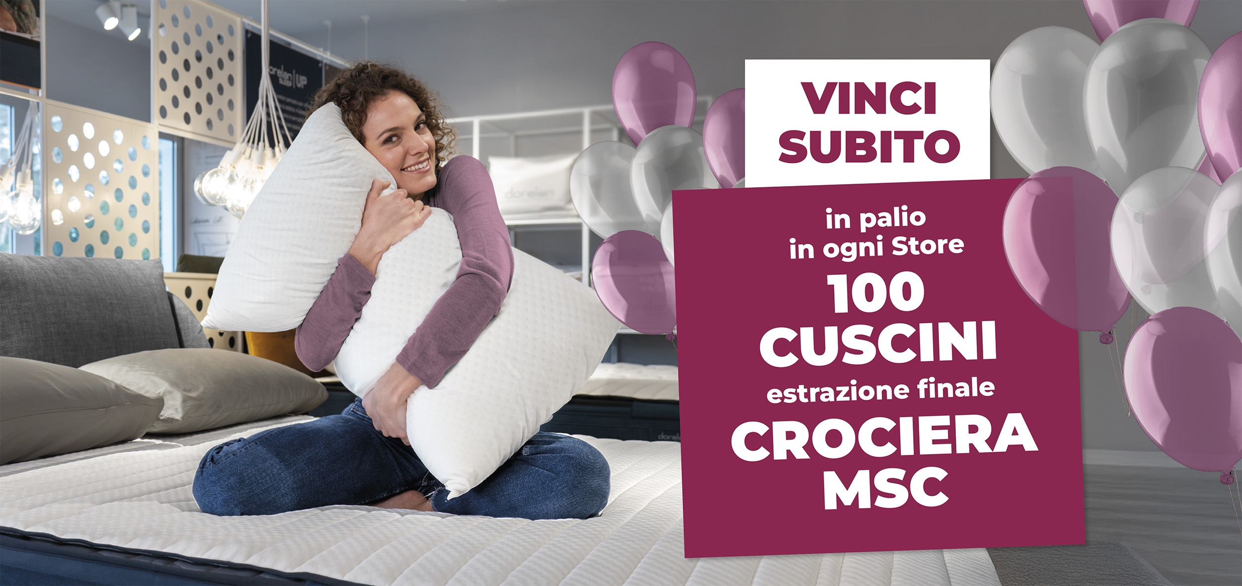 Banner con spiegazione della meccanica del concorso Buon Compleanno Dorelan